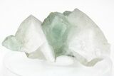 Green, Cubic Fluorite Crystals on Quartz - Inner Mongolia #216788-1